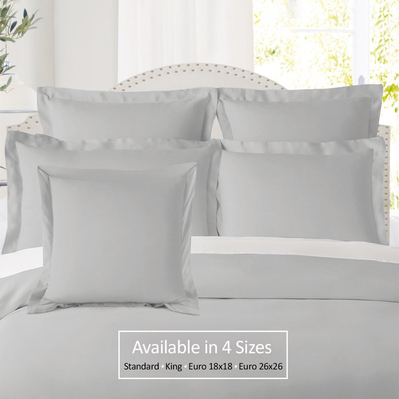 Taie décorative 100% polyester , Argent, 20 po x 36 po