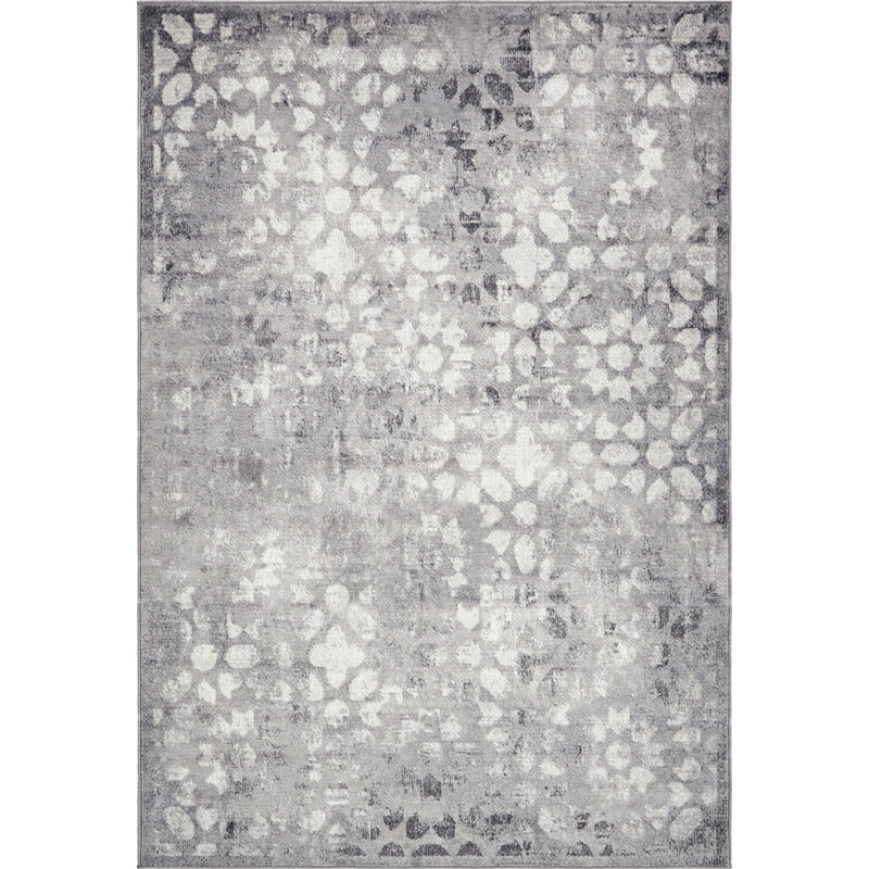 Brandt Floral Area Rug, Runner 2' x 6'9", Dark Gray