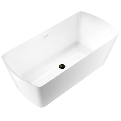 Camille 59'' x 29.5'' Freestanding Soaking Acrylic Bathtub