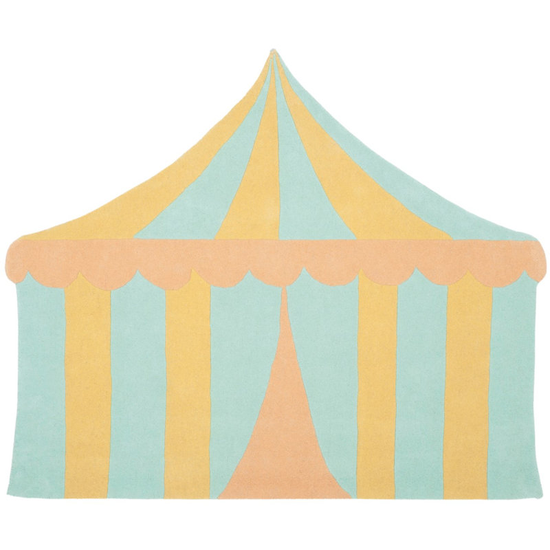 Tapis en laine de mer touffeté à la main, Rectangulaire : 4 pi 3 po x 5 pi 6 po