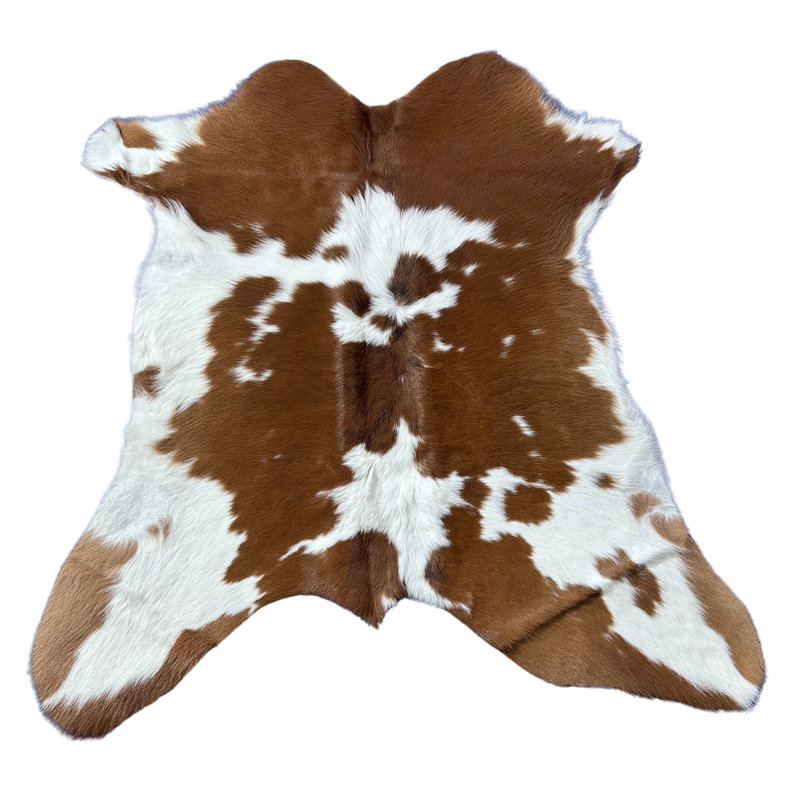 Real Brown And White Calf Skin, 35X30”