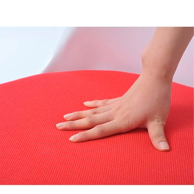 Chaise d'appoint rembourrée noire Wommack, Rouge