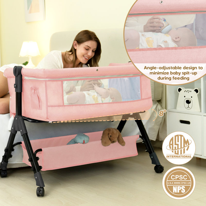 Height Adjustable and Foldable Bassinet