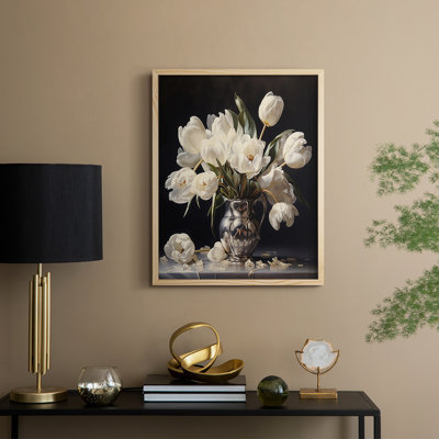 Reproduction encadrée FLORAL Series DCCVII - bois massif
