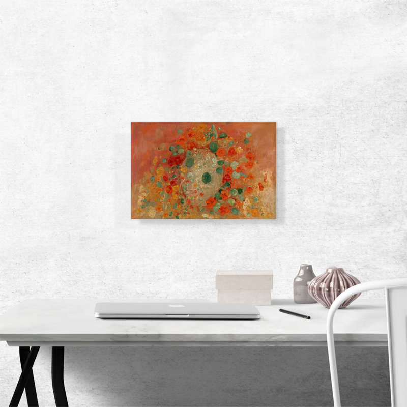 «Nasturtiums 1905» par Odilon Redon, reproduction d'art sur toile tendue, H 12 po x l 18 po x 1,5 po
