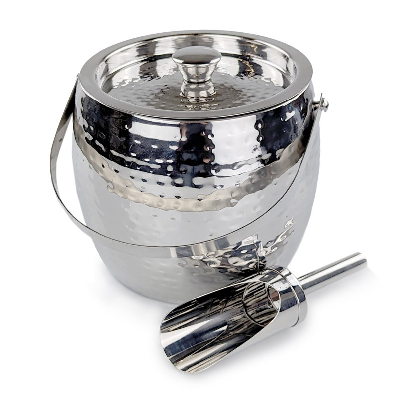Seau à glace en acier inoxydable Davani, Chrome chrome