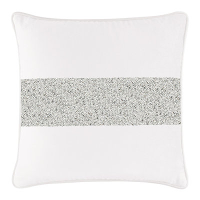 Sparkles Home Luminous Rhinestone Stripe Pillow | Velvet | Feather Insert