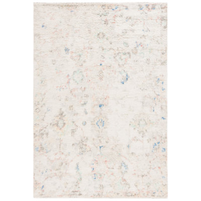 Angeliina Tribeca Hand Knotted Nz Wool/Cotton Oriental Rug in Pink/Ivory
