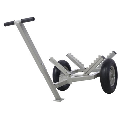 Chariot à bûches en acier robuste avec classeur et chaîne de tour de cou - capacité de 440 lb