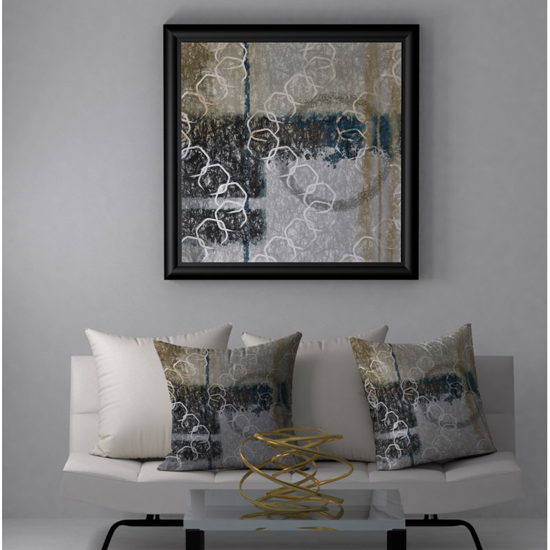 Housse de coussin carrée intéressante et insert, 18" x 18"