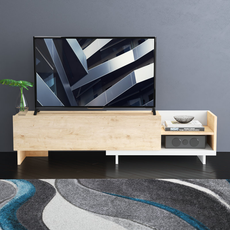 Arawyn TV Stand for TVs up to 65", White/Sapphire Oak