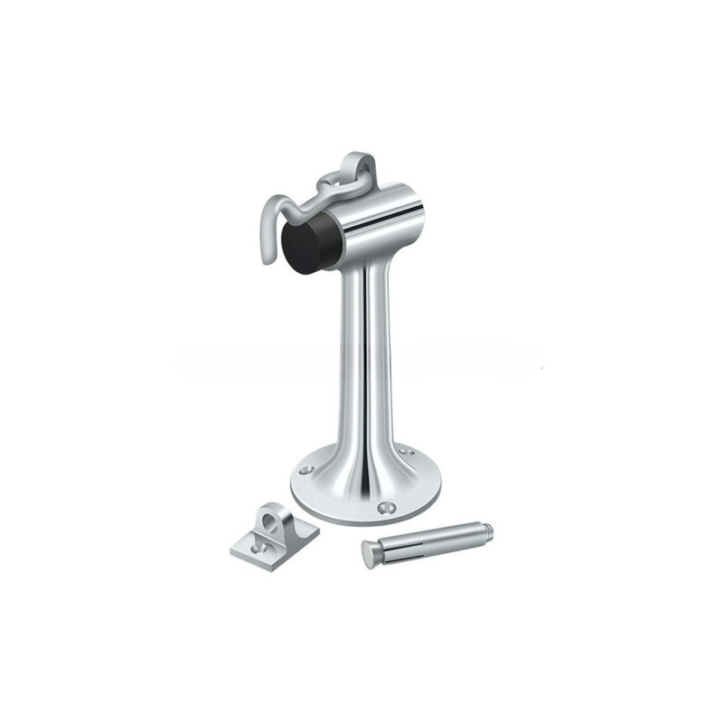 Door Stop, Polished Chrome