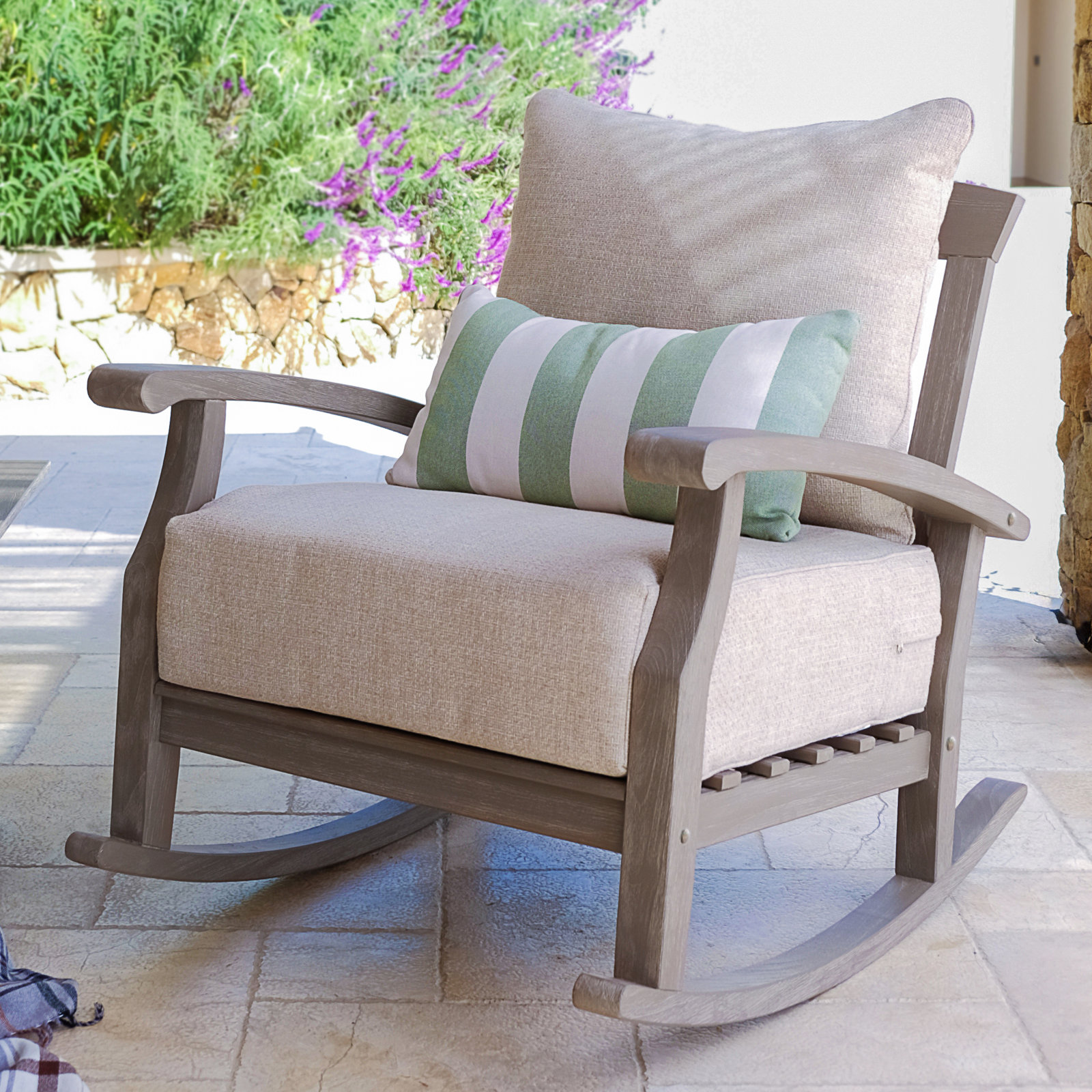 Caterina Summerton Teak Patio Chair With Cushions