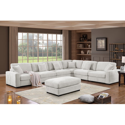 Canapé modulaire en coin 9 pièces Chenille
