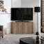 Aurel Modern Fluted Sliding Door Corner TV Stand with Storage-202505677