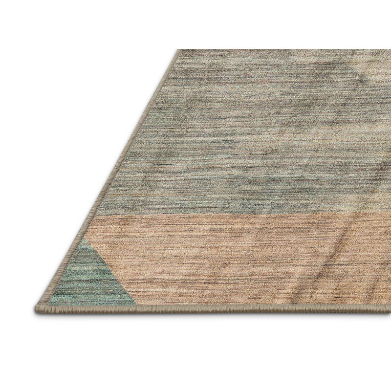 Tapis abstrait 100% lavable à la machine 4936, Rectangle 8 pi x 10 pi