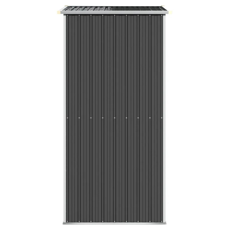 Anthracite Galvanized Steel Outdoor Storage Shed 75.6" x 42.5" x 87.8"