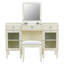 Bureau de coiffeuse 2 en 1 avec miroir rabattable, coiffeuse avec tiroir et armoire, bureau d'ordinateur multifonctionnel pour bureau, vestiaire, chambre à coucher, salon, chêne blanc