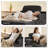 Corduroy Soft Cushion Compression Sofa Bed, Deep-Seated Sleeper Couch Sofa Reading Chair, Living Room Cloud Sofa, No Assembly Required-2077541205