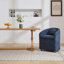 Ensemble de 1 fauteuil de salle à manger en chenille avec coussin de dossier et roues universelles-143317040