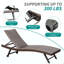 Chaise longue d'extérieur en osier 2 pièces
