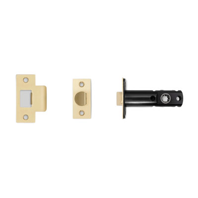 Loquet tubulaire / bouton de porte / passage / bronze industriel - 3-3 / 4 po