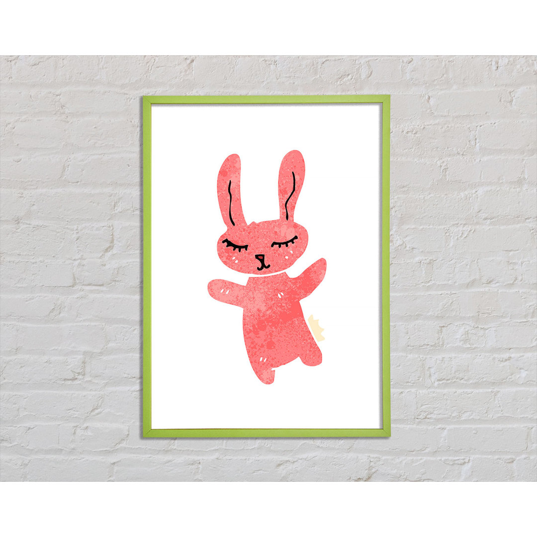 Pink Bunny Hug - Einzelne Bilderrahmen Kunstdrucke