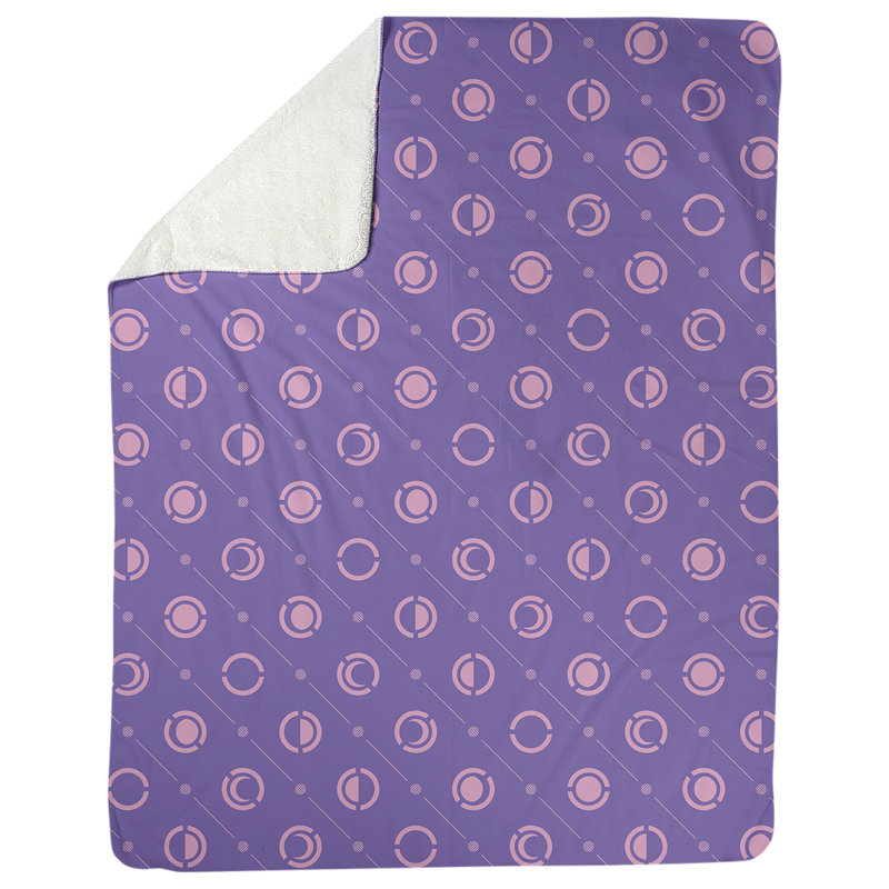 Couverture polaire moon phases, l 30 po x L 40 po, Mauve / Rose