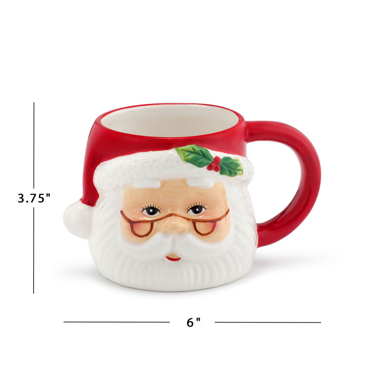 16oz Nostalgic Ceramic Santa Mug