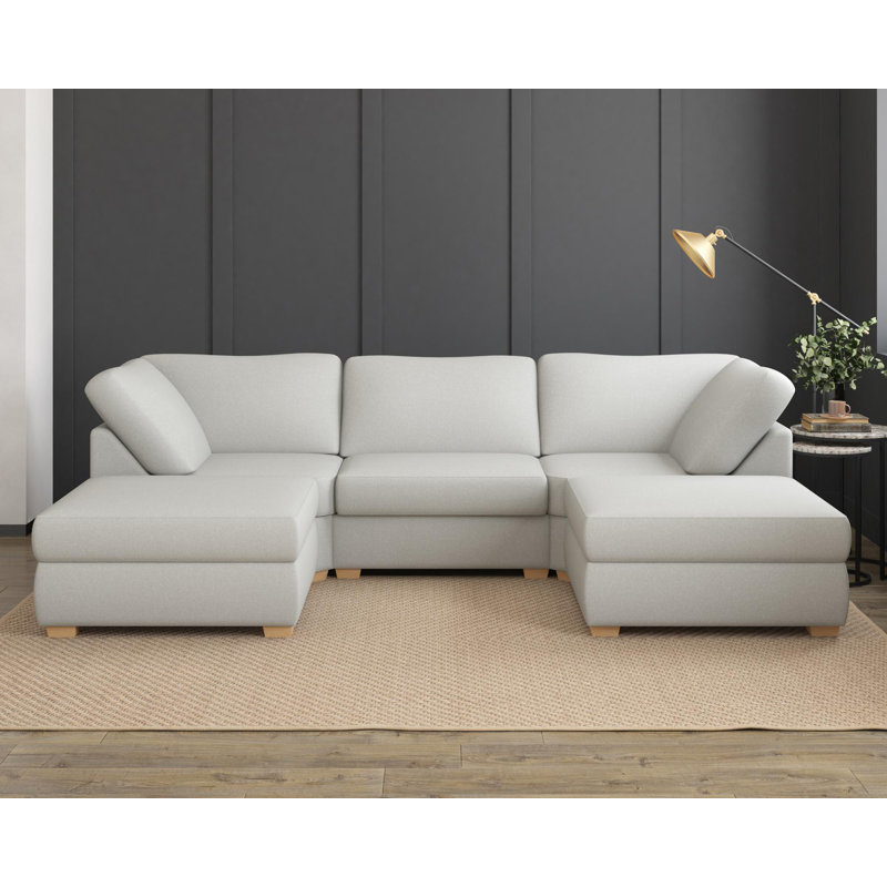 Nestle U Shape, Fixed Back, Mink Polyester