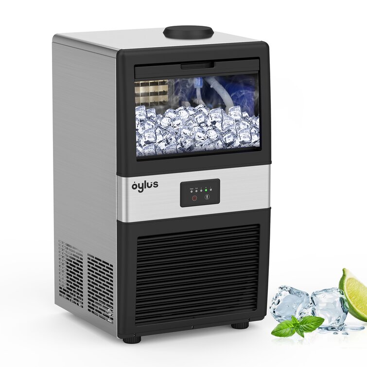 Oylus 70 Lb. Daily Production Cube Clear Ice Freestanding Ice Maker &  Reviews