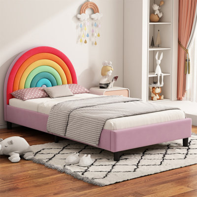 Charming Twin Platform Bed For Kids With Enchanting Design And Supreme Comfort by Zoomie Kids