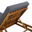 Chaise longue de patio réglable en bois d'acacia avec coussin Hofstetter-54935001
