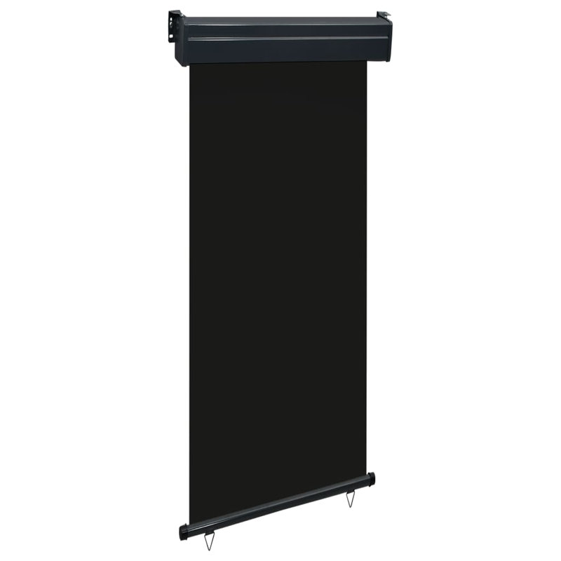 Ergin Balcony Side Awning, Black, 250cm H x 85cm W