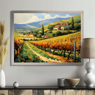 «Van Gogh», reproduction d'art sur toile - Vangogh Sunlit Vineyard II