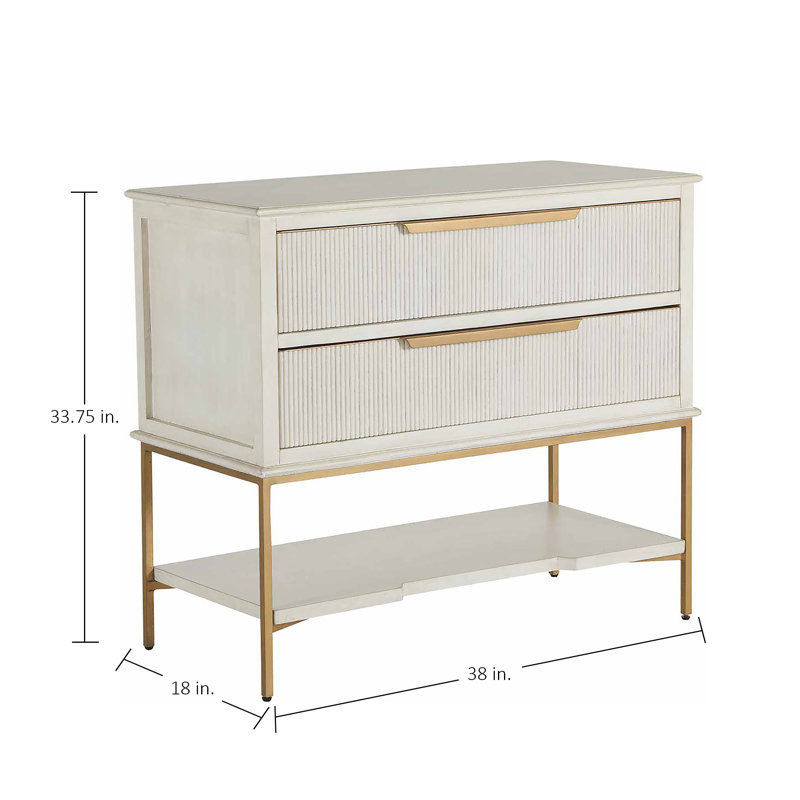 Riggs 2 - Drawer Iron Nightstand