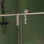 Porte de douche réglable sans cadre de 56 à 60 pouces avec verre trempé de 8 mm et revêtement facile à nettoyer, conception coulissante pour salle de bain moderne, porte de douche