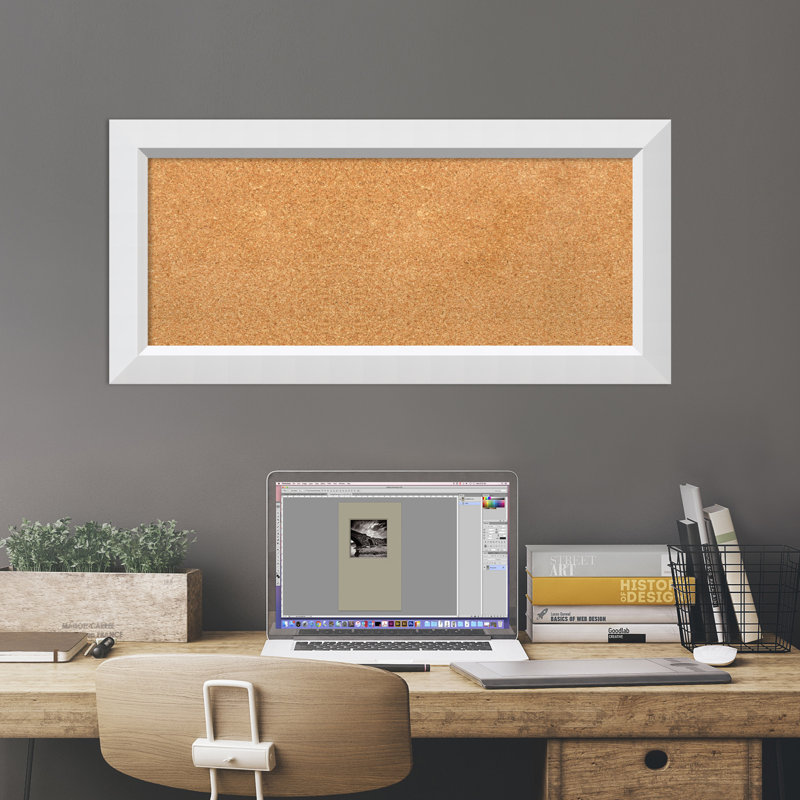 Babillard mural en liège blanc Blanco, Blanc, H 23,63 po x l 31,63 po x P 1,38 po