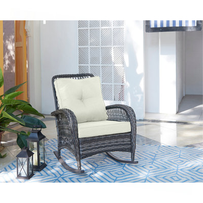 Rocking Chair In Cream And Black