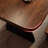 Nut-brown+Black Rectangular Solid Wood Dining Table-311030511