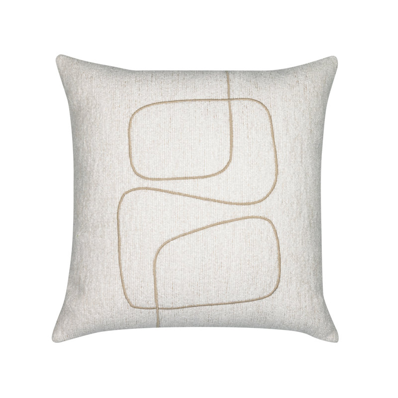 Linear Luxe Woven Accent Pillow Cover & Insert, Ivory