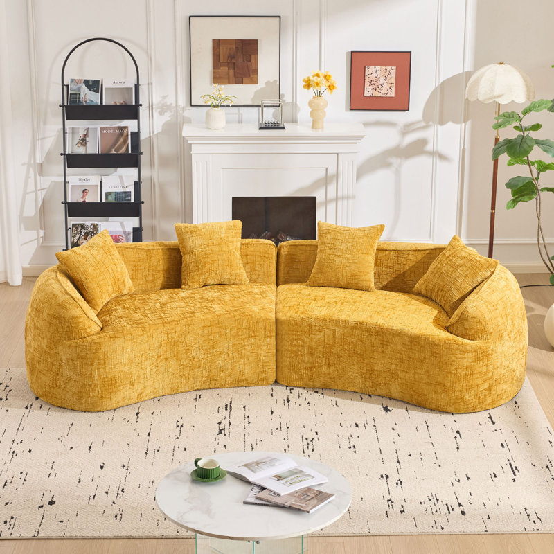 Canapé Chenille, Jaune