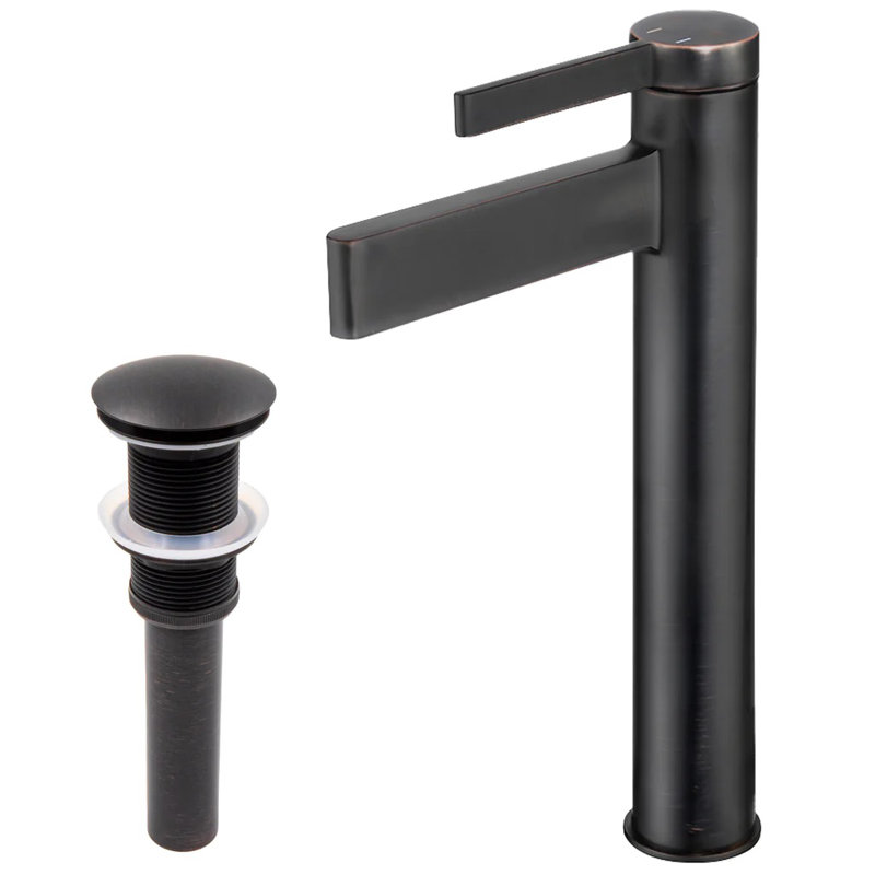 Single-handle Bathroom Faucet with Drain Assembly, Oil Rubbed Bronze