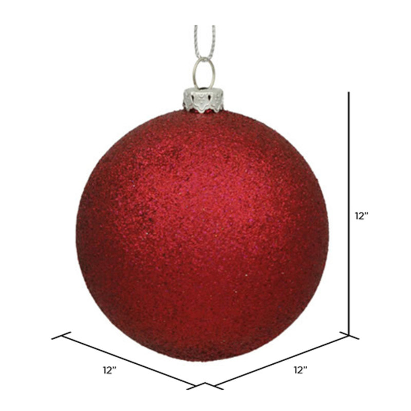 Décoration de boule décorative des Fêtes, H 12 po x l 12 po x P 12 po, Vin