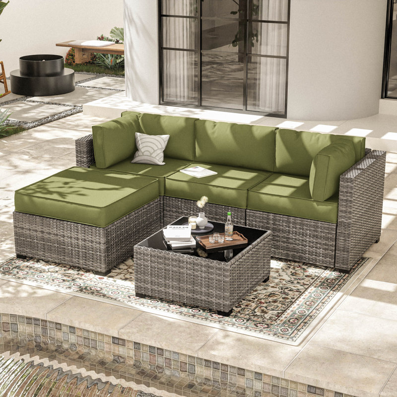 Cartert 9 Pcs Outdoor Cushion Cover Set For 3" Outdoor Cushions And Patio Furniture Cushion Covers,  Only Covers, Light Green