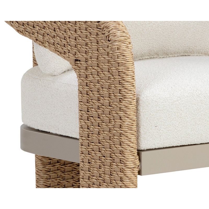 Fauteuil de salle à manger Bryice - crème Louis, Naturel