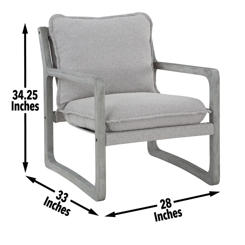 Kai - Chaise d'appoint (ensemble de 2), Tissu gris foncé