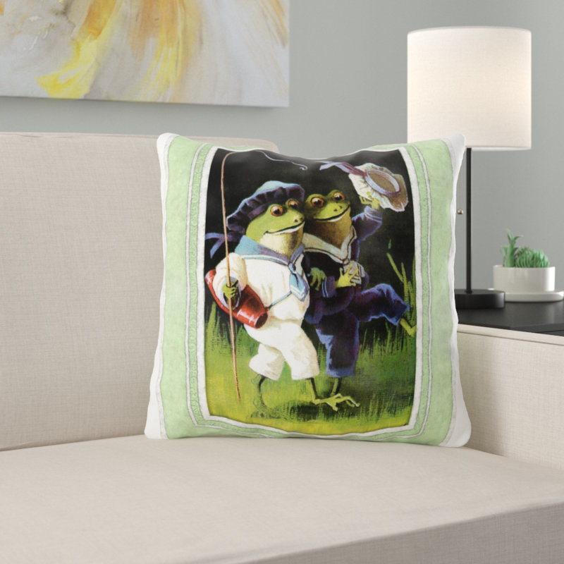 Coussin de grenouille Marini, Microsuède, Intérieur