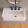 Whitehaus Collection 30" Rectangular Wall Mount Basin With Faucet Drilling And Rear Centre Drain Location