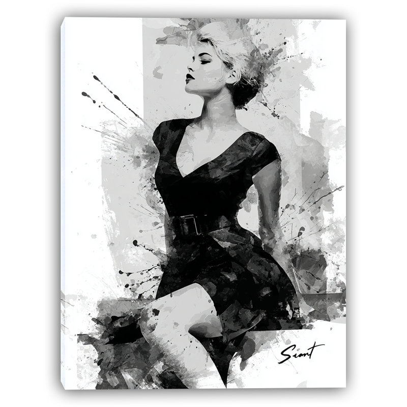 Art mural foncé sur toile tendue Elegance